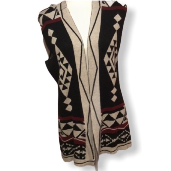 Hippie Rose Sweaters - Hippie Rose Boho Tribal print sleeveless sweater